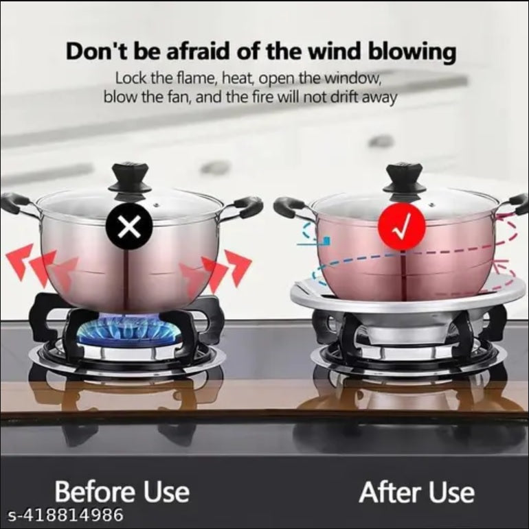 2 Pcs Gas Saver Burner Stand Gather Fire Wok Support Ring For Gas Stove