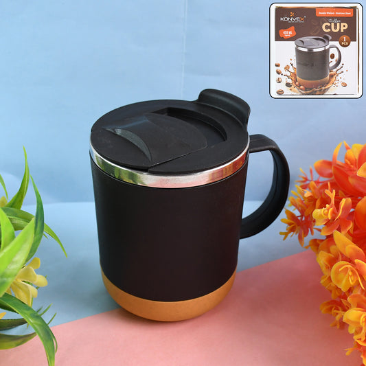 Insulated Coffee Mug With Spill-proof Lid (Approx 450ml 1 Pc)
