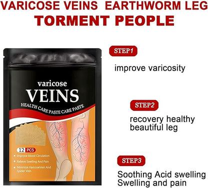 Varicose Veins Treatment Patch,12 Pcs Varicose Veins Remover for Legs Patch Spider Veins Removal for Legs Patch